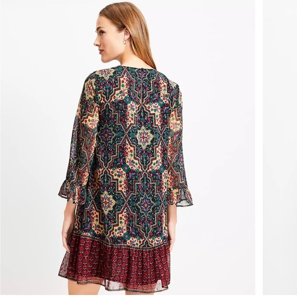 LOFT Multicolor Patterned Mini Dress - Picture 3 of 13